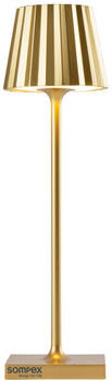 Sompex Troll Nano Akku LED Tischleuchte 21 cm gold