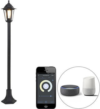 QAZQA Smarte Laterne 122cm inkl. Wifi ST64 New Haven Schwarz