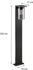 Trio Wegeleuchte Ardila Aluminium Schwarz, H100cm