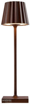 Sompex Troll Nano Akku LED Tischleuchte 21 cm rost