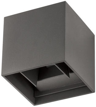 Nova Luce LED Wandleuchte Como Dunkelgrau 2x 3W 510lm IP54 grau (847407)