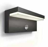Philips Led Au&szlig;enwandleuchte Bustan Anthrazit Mit Bewegunsmelder Warmwei&szlig;