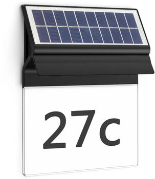 Philips LED Solar Wandleuchte Enkara Schwarz/Weiß 0,2W 17lm IP44