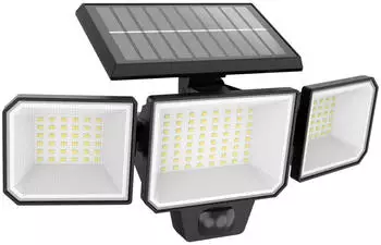 Philips LED Solar Wandleuchte Nysil Schwarz 3x 2,9W 1000lm IP65