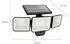 Philips LED Solar Wandleuchte Nysil Schwarz 3x 2,9W 1000lm IP65