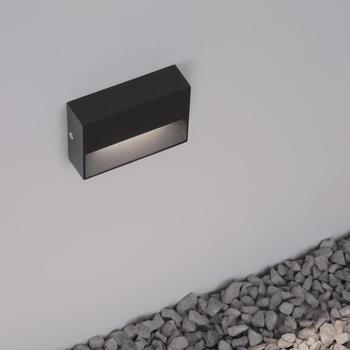 Nova Luce LED Wandleuchte Vision Anthrazit 1,5W 34lm IP54 schwarz (9492690)