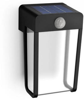 Philips LED Solar Wandleuchte Shroud Schwarz/Transparent 2,3W 250lm