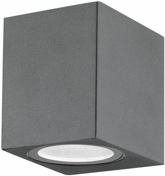 Nova Luce Wandleuchte Nero Dunkelgrau GU10 IP54 eckig grau (710041)