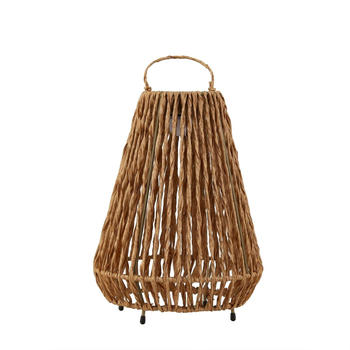 Lindby Amaria LED-Solar-Leuchte Rattan hell