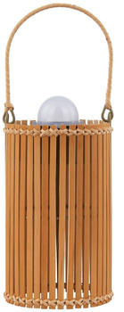 Lindby Amaria LED-Solar-Tischleuchte Bambus 21,5cm