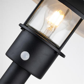 Elstead Lighting Sockelleuchte Klampenborg schwarz mit PIR-Sensor