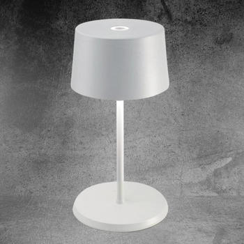 Zafferano LED Akku Tischleuchte Olivia Mini Weiß 2,2W 150lm IP65 2200-3000K