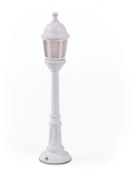 Seletti Street Lamp LED-Außendekolampe, Akku, weiß