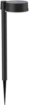 Philips LED Solar Erdspießleuchte Vynce Schwarz 1,5W 200lm IP44 rund