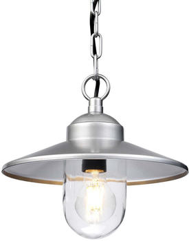 Elstead Lighting Klampenborg Außen-Hängeleuchte E27 Edelstahl, silber IP44