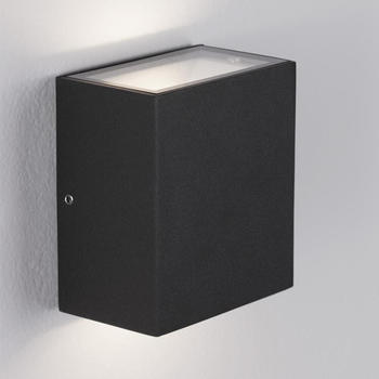 Nova Luce LED Wandleuchte Zaro Anthrazit 2x 5,2W 639lm IP65 schwarz (9492650)