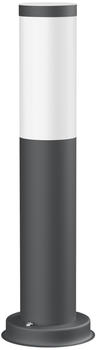ledscom.de Pollerleuchte PORU für außen, IP44, 39cm, anthrazit, inkl. E27 Lampe max. 1020lm, weiß