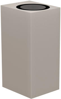 ledscom.de Wandleuchte ALSE für außen, IP54, Up- & Downlight, grau matt, eckig, 2x GU10 max. 35W