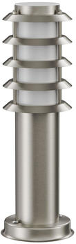 ledscom.de Wegelicht / Pollerleuchte / Gartenleuchte PORU für außen, IP44, Gitter, 39 cm, edelstahl, 1x E27 max. 40W