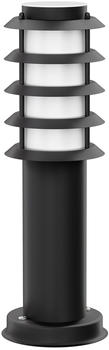 ledscom.de Wegelicht / Pollerleuchte / Gartenleuchte PORU für außen, IP44, Gitter, 39 cm, schwarz, 1x E27 max. 40W