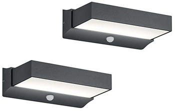 Trio LED Au&szlig;enwandlampe 2er Set anthrazit (226669S-242)