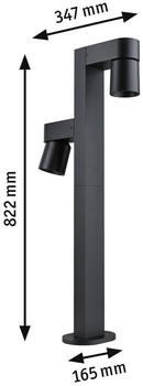 Paulmann 94825 Kimu LED-Pollerleuchte LED 7.8 W, 7.8W anthrazit – Paulmann 94825 Kimu – Robuste Pollerleuchte für anspruchsvolle Außenbereiche
