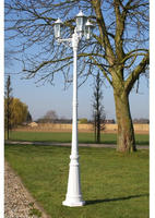 Vidaxl Gartenlaterne 3-flammig 215 Cm Wei&szlig; Aluminium