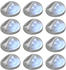 vidaXL Outdoor Solar-Wandleuchten LED 12 Stk. Rund Silbern (44473)