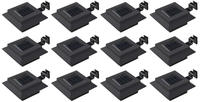 vidaXL Solar-Au&szlig;enleuchten 12 Stk. LED Rechteckig 12 cm Schwarz