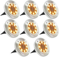 vidaXL Solar-Bodenleuchten 8 Stk. LED Warmwei&szlig;