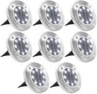 vidaXL Solar-Bodenleuchten 8 Stk. LED Wei&szlig;
