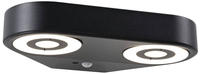 Paulmann LED Au&szlig;en-Wandleuchte "Silma IP44 280x176mm 3000K 2x5,5 / 2x0,7W 2x600lm