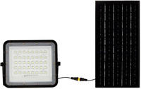 V-TAC VT-80W 7824 LED-Flutlichtstrahler, Solarmodul 19W Neutralwei&szlig; Schwarz