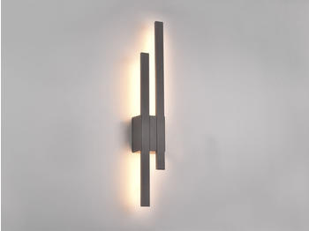 Trio Tawa Au&szlig;en-Wandleuchte, LED, IP54, 9W, 2x900lm, 3000K, grau (221460242) (330555)