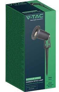 V-TAC 10372 VT-1119 Gartenstrahler GU10 Schwarz