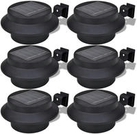 vidaXL 6x Au&szlig;enlampe Sonnenlichtset Zaunlicht Schwarz
