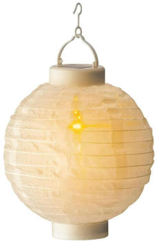 Marelida LED Solar Lampion Flammeneffekt Ø20cm H23cm weiß