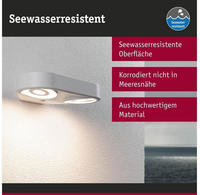 Paulmann LED Au&szlig;en-Wandleuchte "Silma IP44 280x176mm 3000K 2x5,5 / 2x0,7W 2x600lm