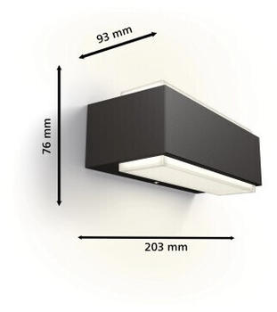Philips LED Wandleuchte Stratosphere Anthrazit/Weiß 2x 1,9W 800lm IP44 – Philips LED Wandleuchte Stratosphere Anthrazit/Weiß 2x 1,9W 800lm IP44: Eine stilvolle Beleuchtungslösung