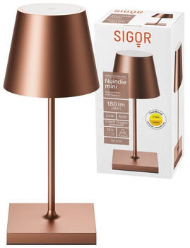 Sigor Nuindie mini LED Akkuleuchte, Flex-Mood USB-C, Bronze eloxiert F (4548001)