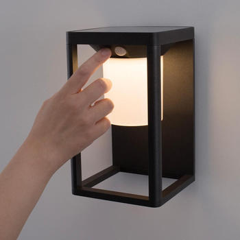 Nova Luce LED Solar Wandleuchte Loveto Anthrazit 1,5W 90lm IP65 schwarz (9120621)