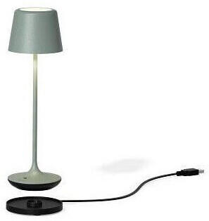 Leonardo LED Akku Tischleuchte RGBW Bari Oliv 2x 1,25W 225lm IP54 grün