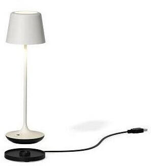 Leonardo LED Akku Tischleuchte RGBW Bari Weiß 2x 1,25W 225lm IP54 weiß