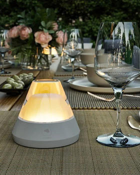 Leonardo LED Akku Tischleuchte RGBW Salerno Oliv 1,4W 118lm IP54 grün