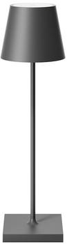 Sigor LED Akku Tischleuchte Nuindie Aluminiumdruckguss Graphitgrau USB-C IP54 grau
