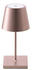 Sigor LED Akku Tischleuchte Nuindie Mini Aluminiumdruckguss Rosegold USB-C IP54 gold/messing