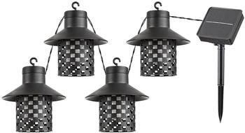 Rabalux Ximpu Außen LED Solarlichterkette 8 Laternen Kunststoff schwarz (77003)