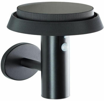Brilliant LED-Solar-Wandleuchte Alvero mit Bewegungsmelder schwarz