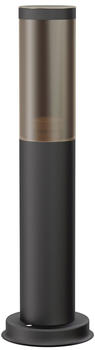 ledscom.de Wegelicht / Pollerleuchte / Gartenleuchte PORU für außen, Rauchoptik, IP44, 38,5 cm, schwarz, 1x E27 max. 40W