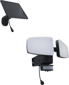 Heitronic 501425 LED-Solarleuchte, Doppel-Strahler, mit Bewegungsmelder, IP44